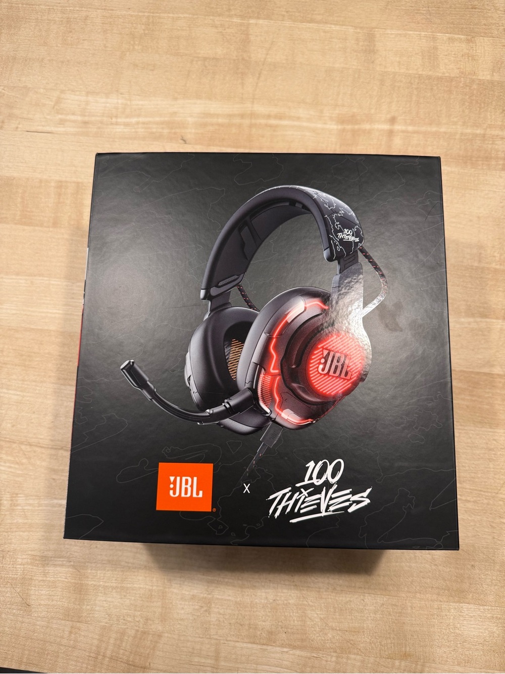 JBL x 100 Thieves Gaming Headset in Black with Red LED Accents